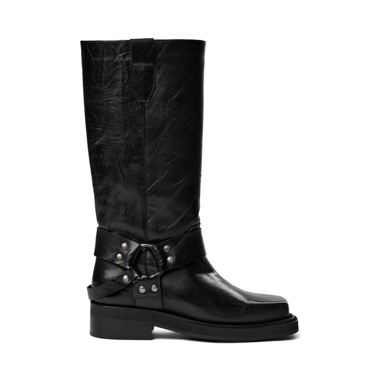 Pavement Angelina Long boots Black crinkle 476