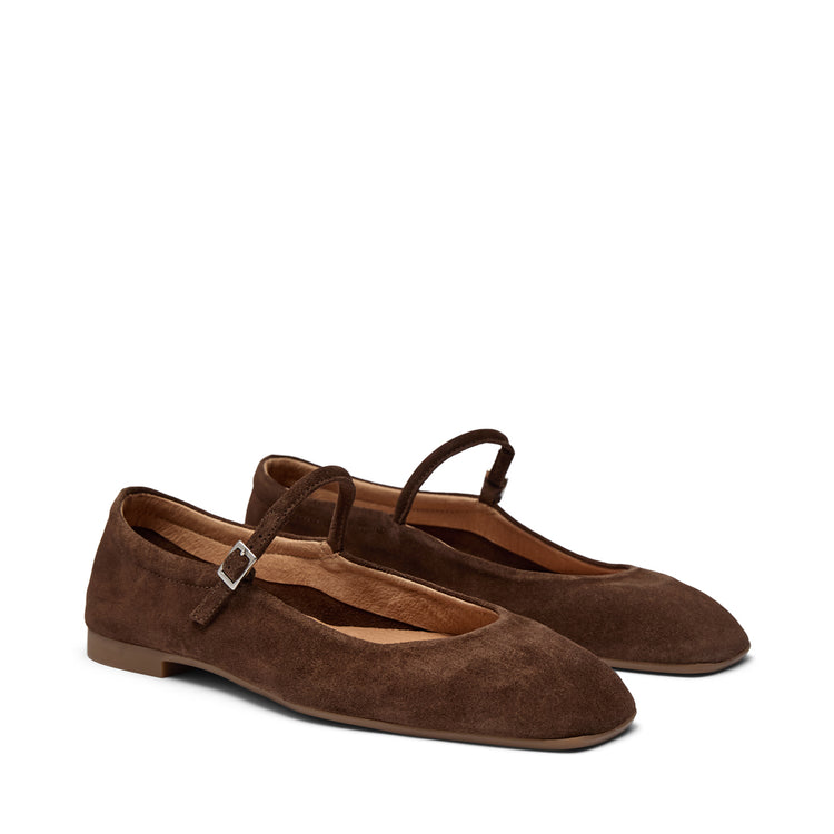 Pavement Elga Patent ballerinas Brown suede 347