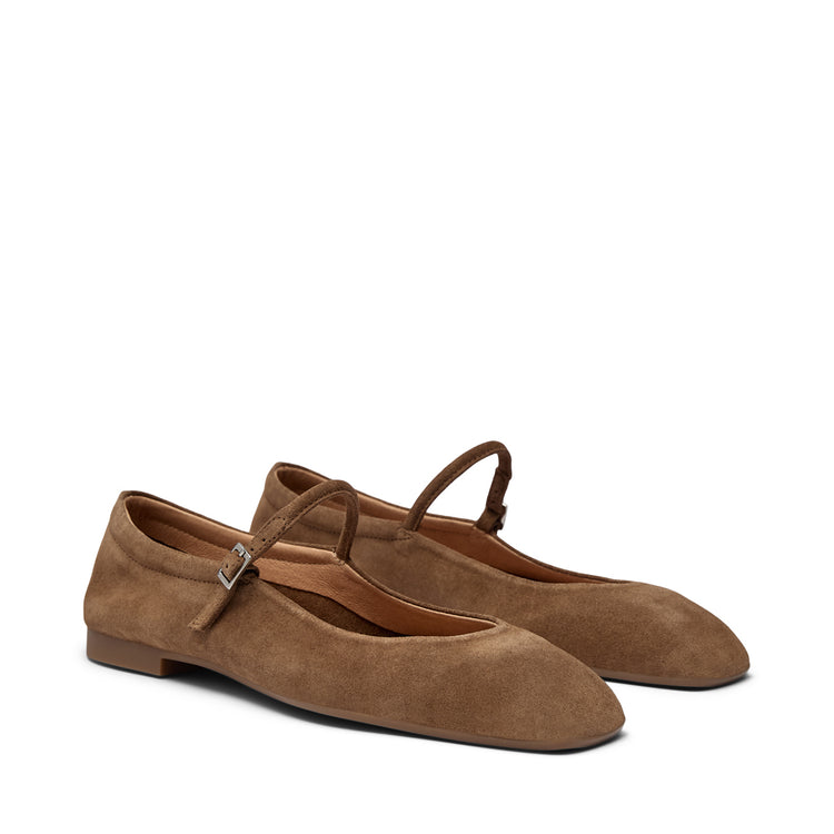 Pavement Elga Patent ballerinas Taupe suede 174