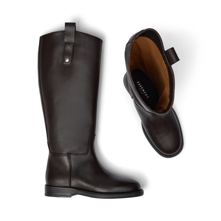 Pavement Eline Long boots Dark Brown 061