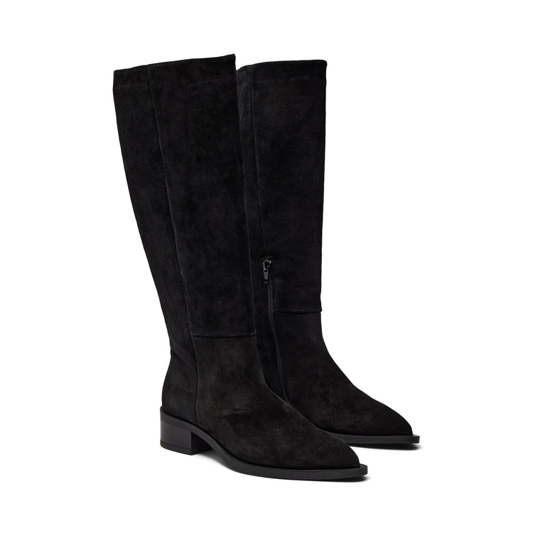 Pavement Finka Long boots Black suede 017