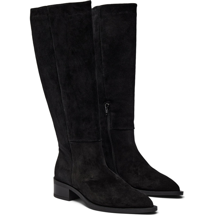 Pavement PAFinka Long boots Black suede 017