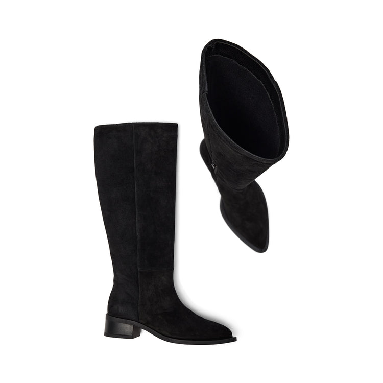 Pavement Finka Long boots Black suede 017