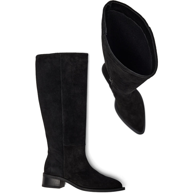 Pavement PAFinka Long boots Black suede 017