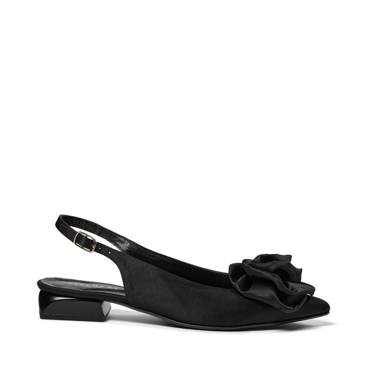 Pavement Kala Rose Slingback Black satin 705
