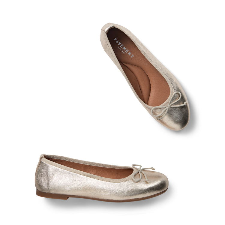 Pavement Lucy ballerinas Light gold 618