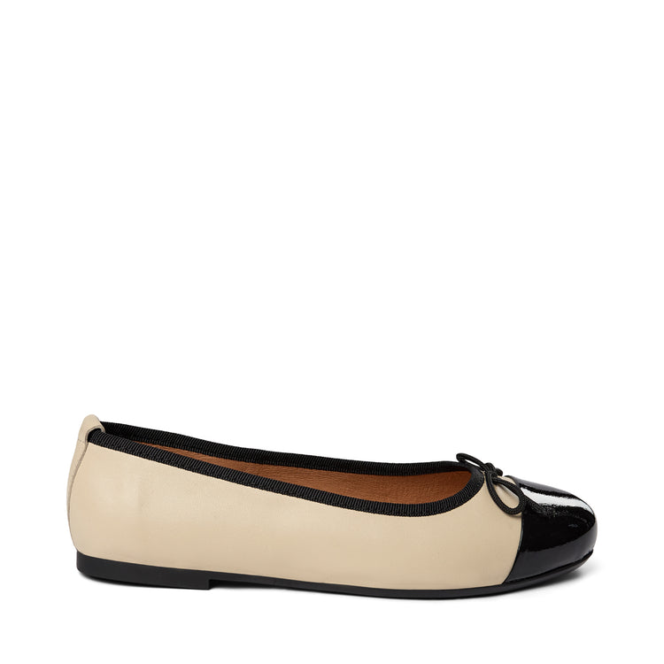 Pavement Lucy ballerinas Beige/Black Patent 719