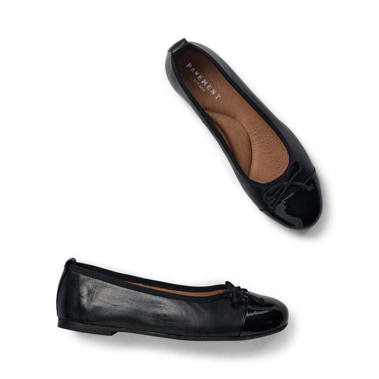 Pavement Lucy ballerinas Black/black patent 112
