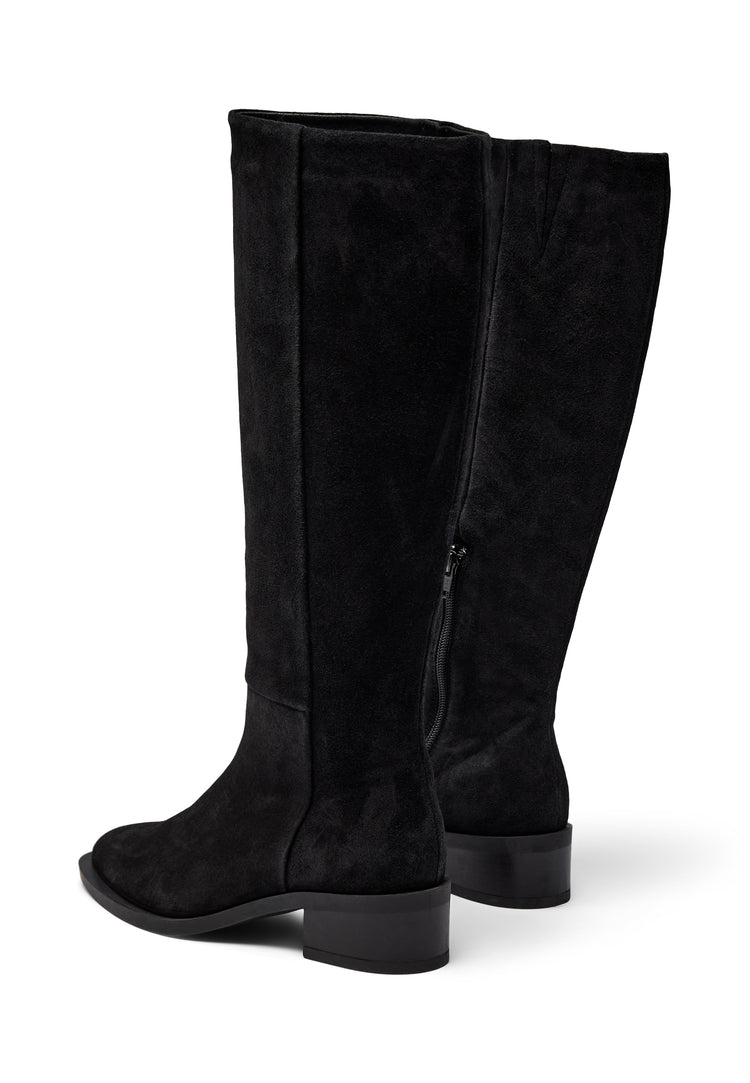 Pavement PAFinka Long boots Black suede 017