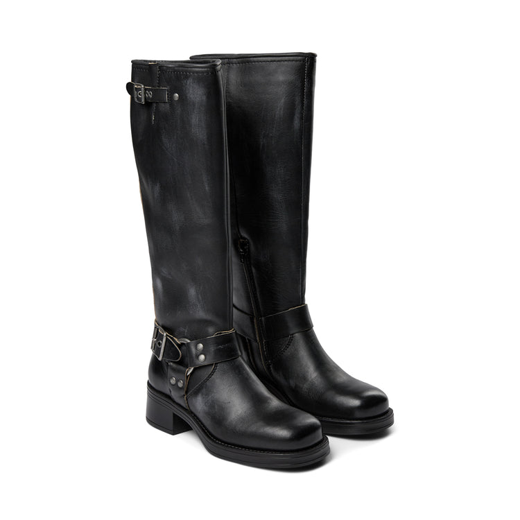 Pavement Tamera long Vintage Long boots Black matte 069