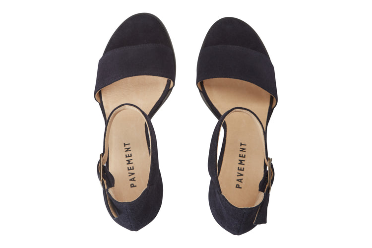 Pavement Silke Heels Black suede 017