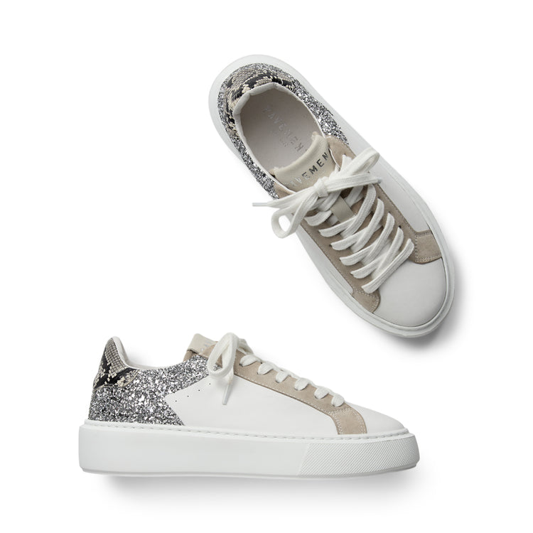 Pavement Frances Sneakers White/silver glitter 703