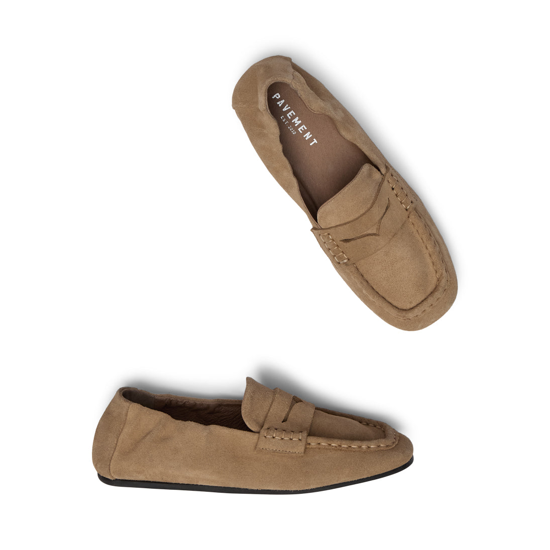 Pavement PAHelios suede Loafers Mushroom 767