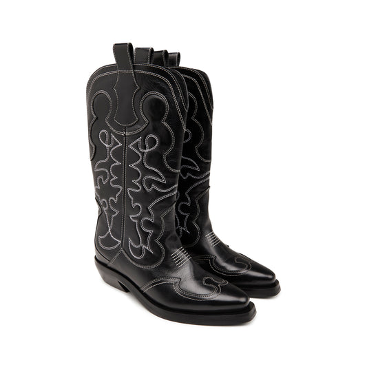 Pavement Julianne Long boots Black/White 024