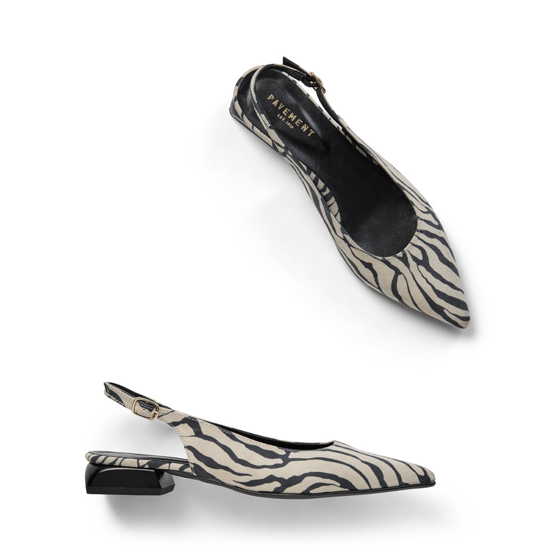 Pavement Kala Slingback Zebra satin 791