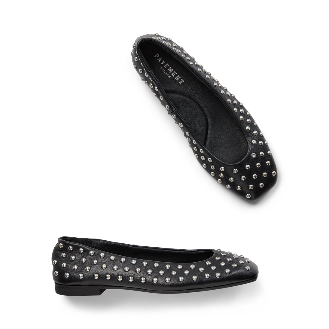 Pavement Katie Studs ballerinas Black 020