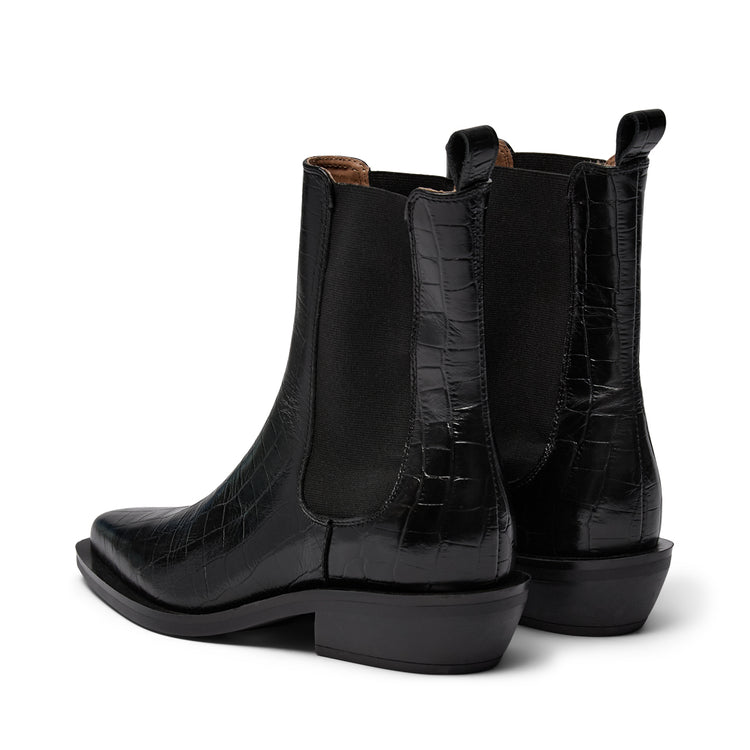 Pavement PAAlmira Croco Boots Black 020
