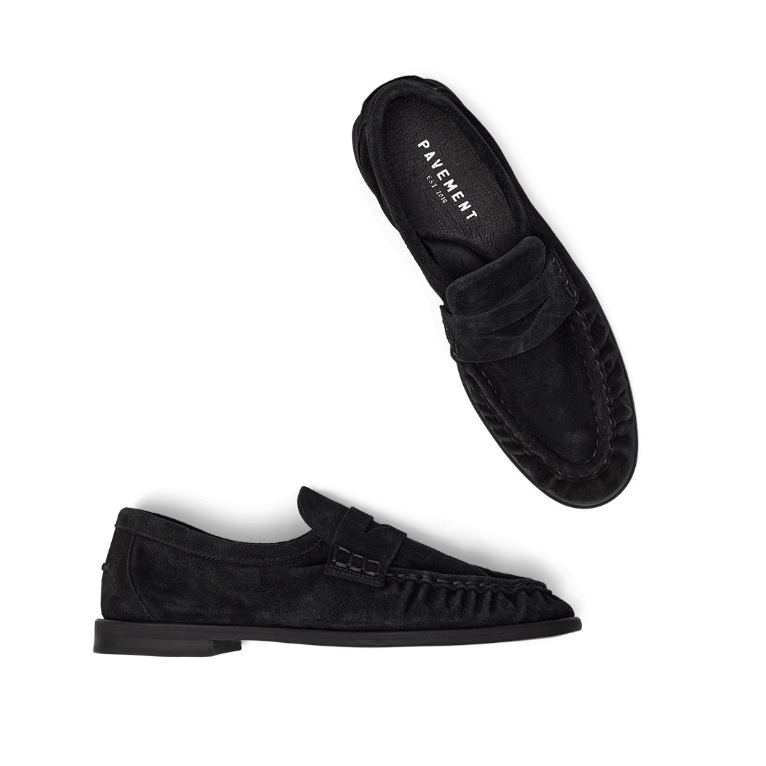 Pavement PAElmira Suede Loafers Black suede 017