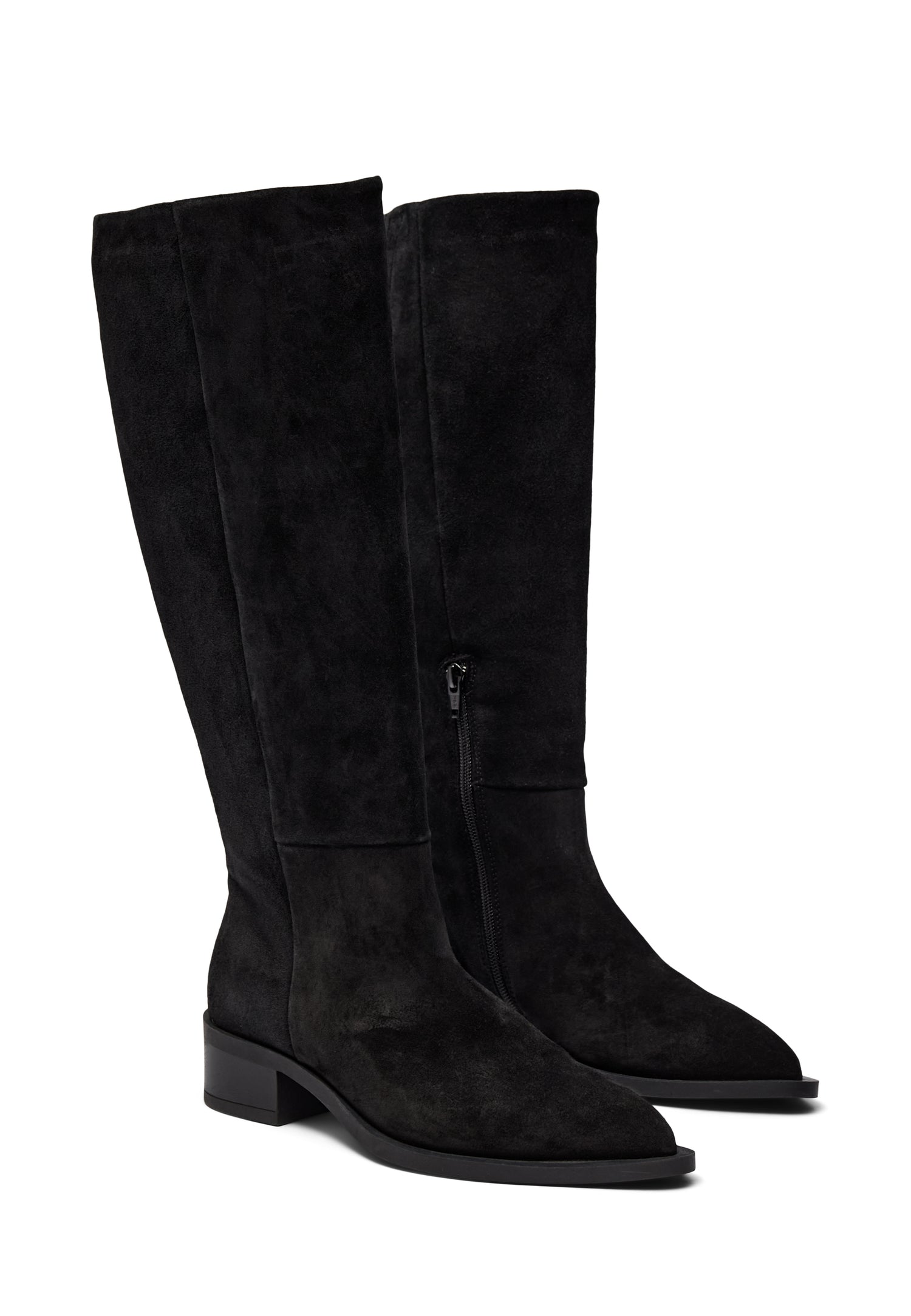 Pavement PAFinka Long boots Black suede 017