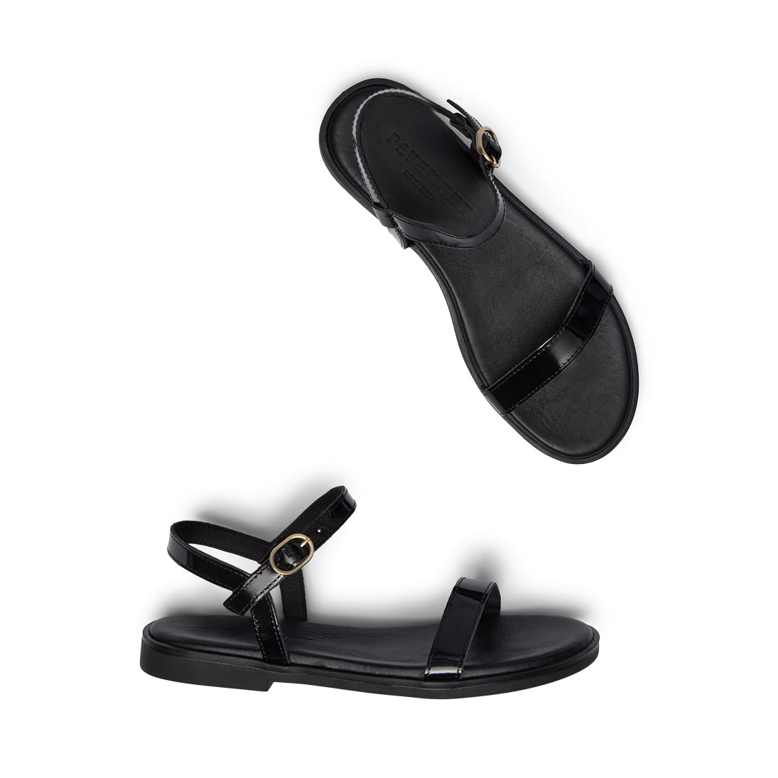 Pavement PALeonora Sandals Black patent 019