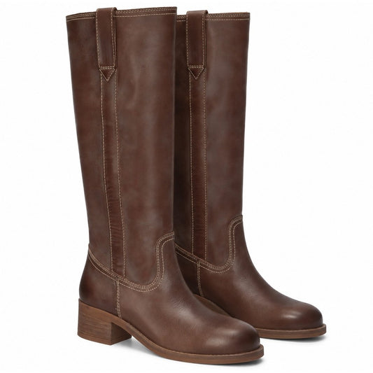 Pavement PAMaren Vintage Long boots Brown/White 777