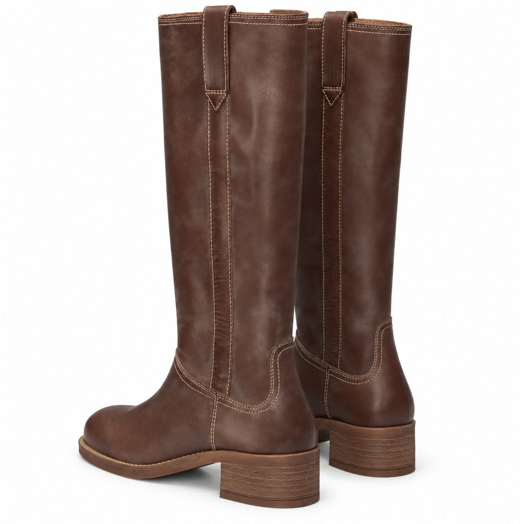 Pavement PAMaren Vintage Long boots Brown/White 777