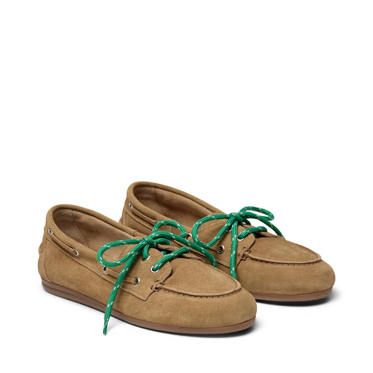 Pavement PAMarin Lace Loafers Taupe suede /green 699