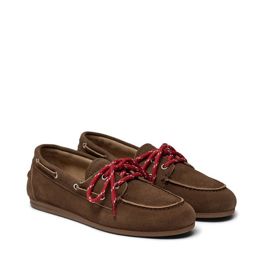 Pavement PAMarin Lace Loafers brown suede /red 886