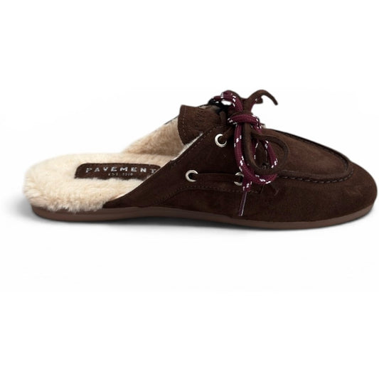 Pavement PAYasma Lace Fur Loafers Brown suede 347