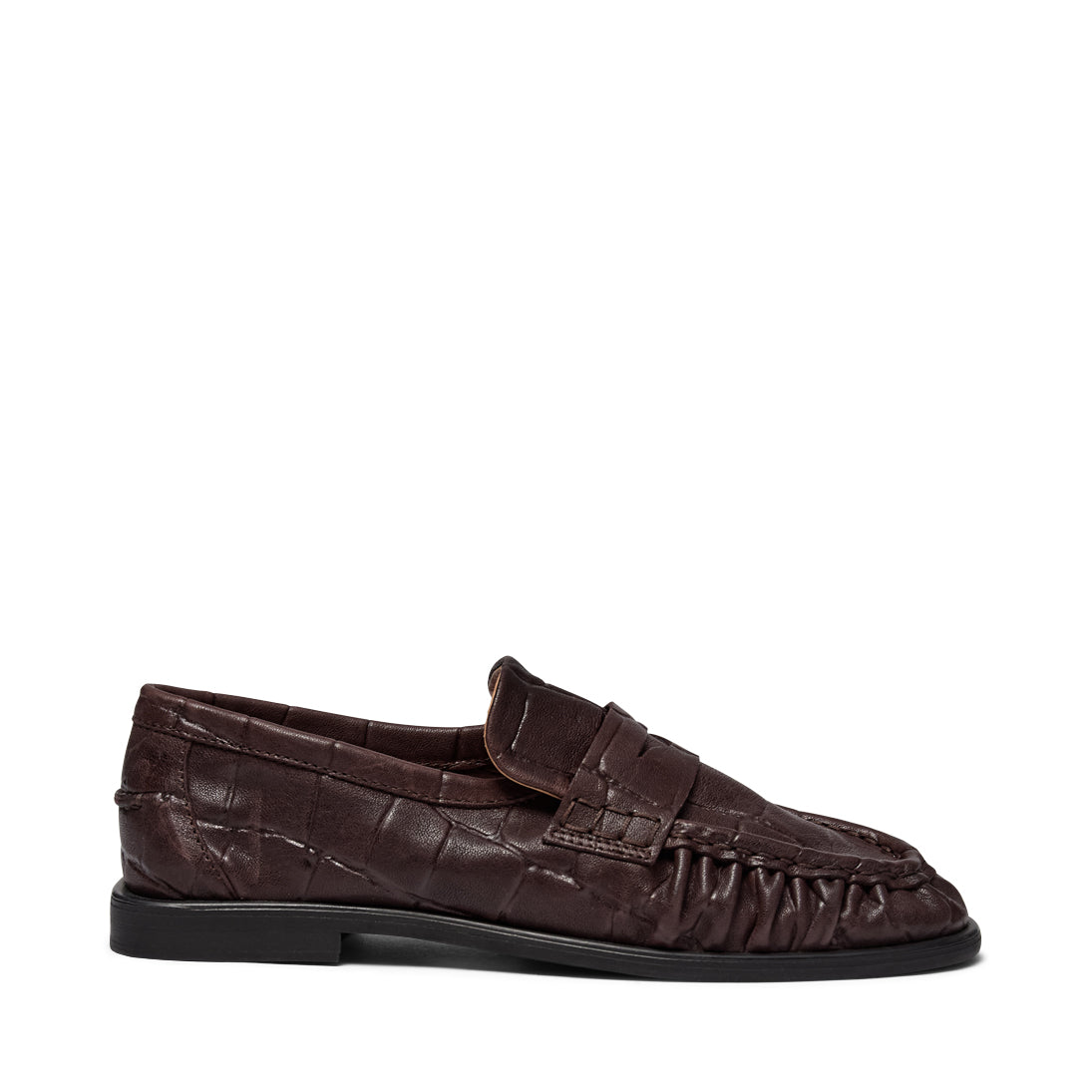 Pavement PA Elmira Croco Loafers Brown 067