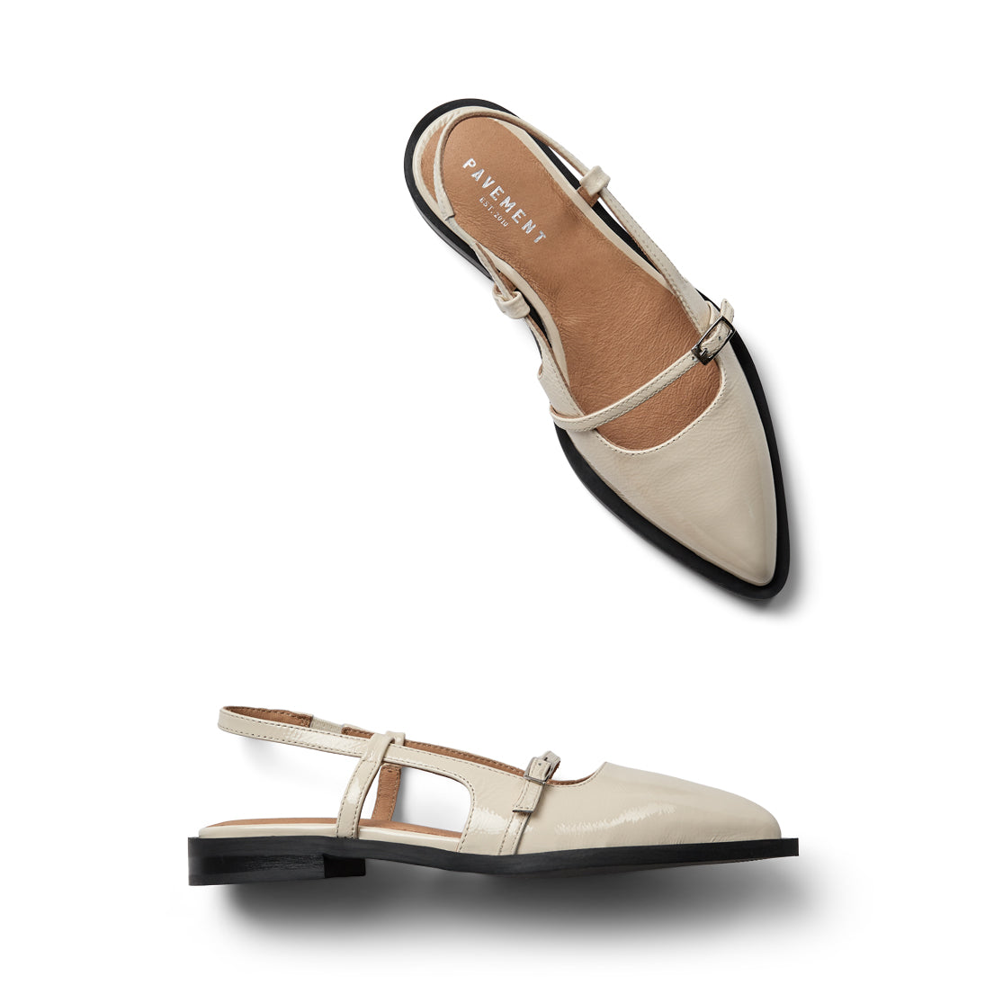 Pavement Sonja Slingback Beige patent 267