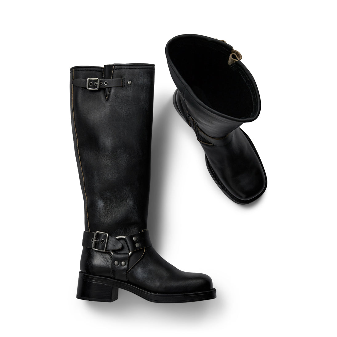 Pavement Tamera long Vintage Long boots Black matte 069